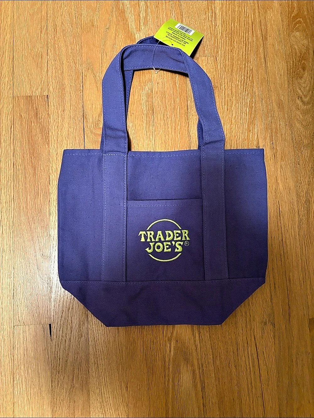 Trader Joe's Trick-or-Treat Mini Canvas Tote Bag Purple